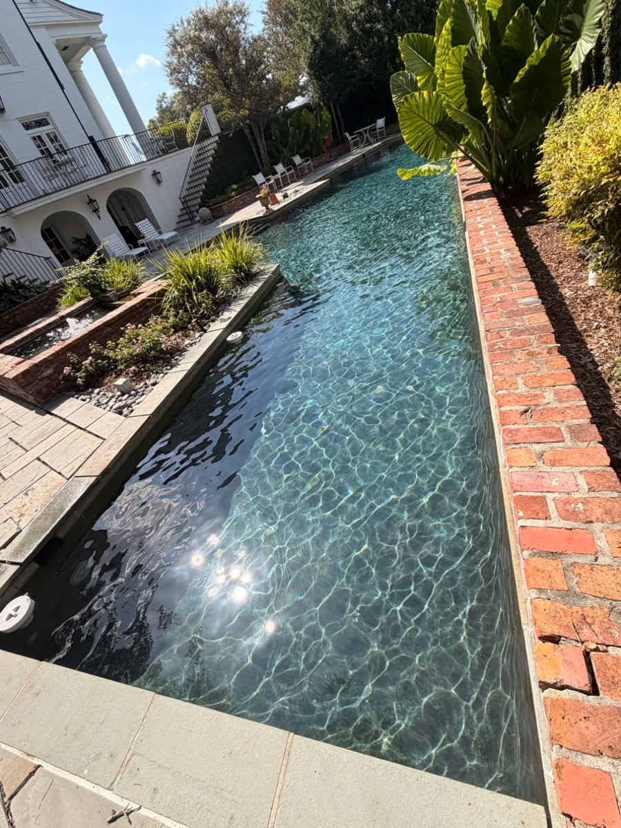 Clean, clear pool maintained by Integrity Touch